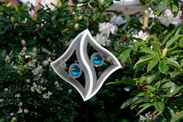 Windspinners Windspinners van RVS Art Design bloem in cirkel 35 mm Art Design Mistral Twin 35 mm  (AB735456)